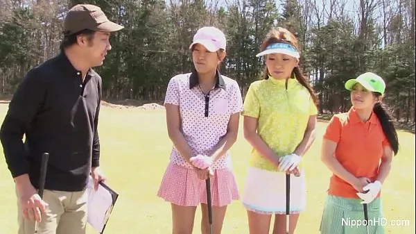 XXX Asian teen girls plays golf nude energifilm