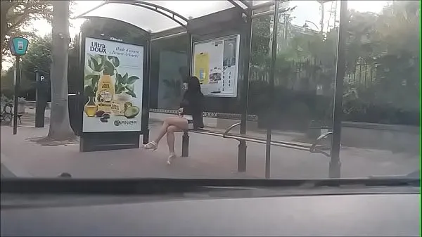 XXX bitch at a bus stop energifilmer