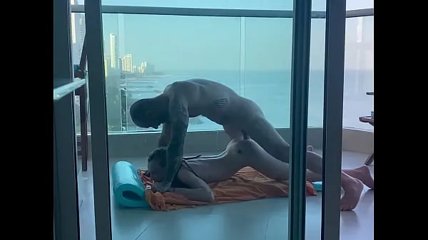 XXX On a balcony in Cartagena, a young student gets her pretty little ass filled phim năng lượng