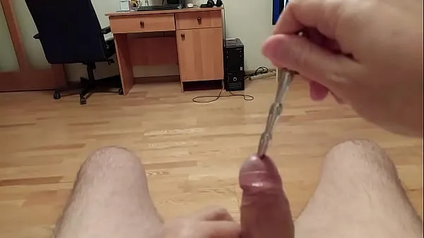 XXX Small penis plug is fully inside pushed by the other cock sounding rod filmy energetyczne