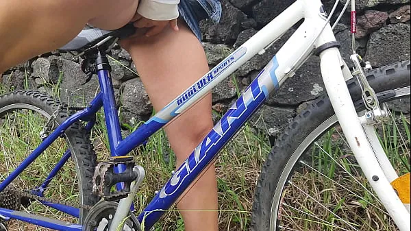 XXX Student Girl Riding Bicycle&Masturbating On It After Classes In Public Park energy Movies