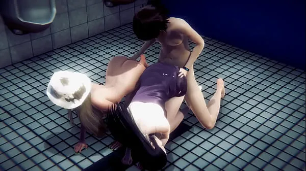 XXX Hentai Uncensored - Blonde girl sex in a public toilet - Japanese Asian Manga Anime Film Game Porn Filem tenaga