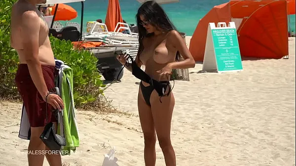 XXX Huge boob hotwife at the beach energetických filmů