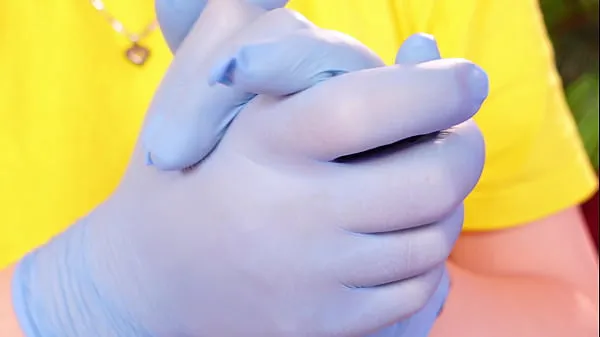 XXX ASMR video with medical nitrile gloves (Arya Grander energifilm